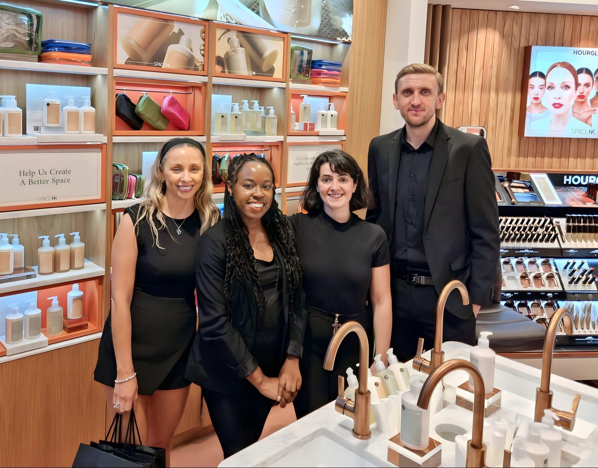 Promotional team at the Space NK Liverpool ONE store launch