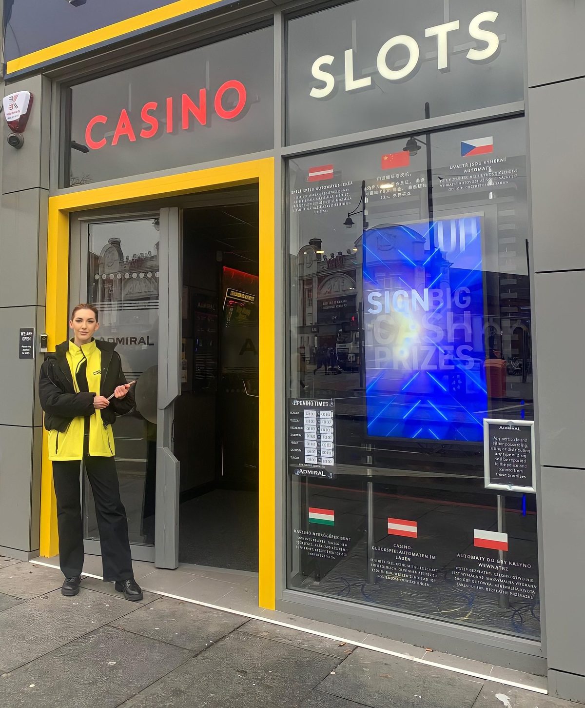 Admiral Casino promotional team informing passers-by about offers