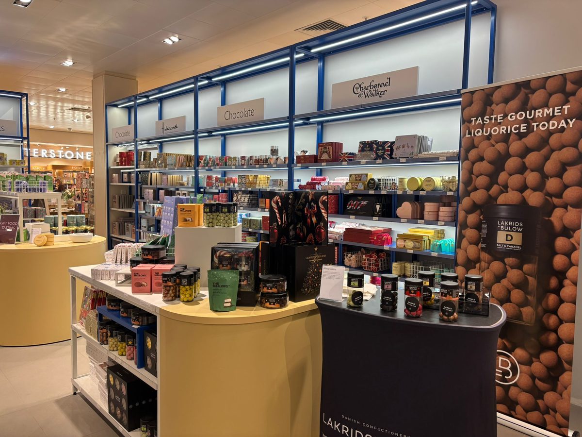 Charbonnel et Walker chocolate display on the shop floor of a John Lewis food hall