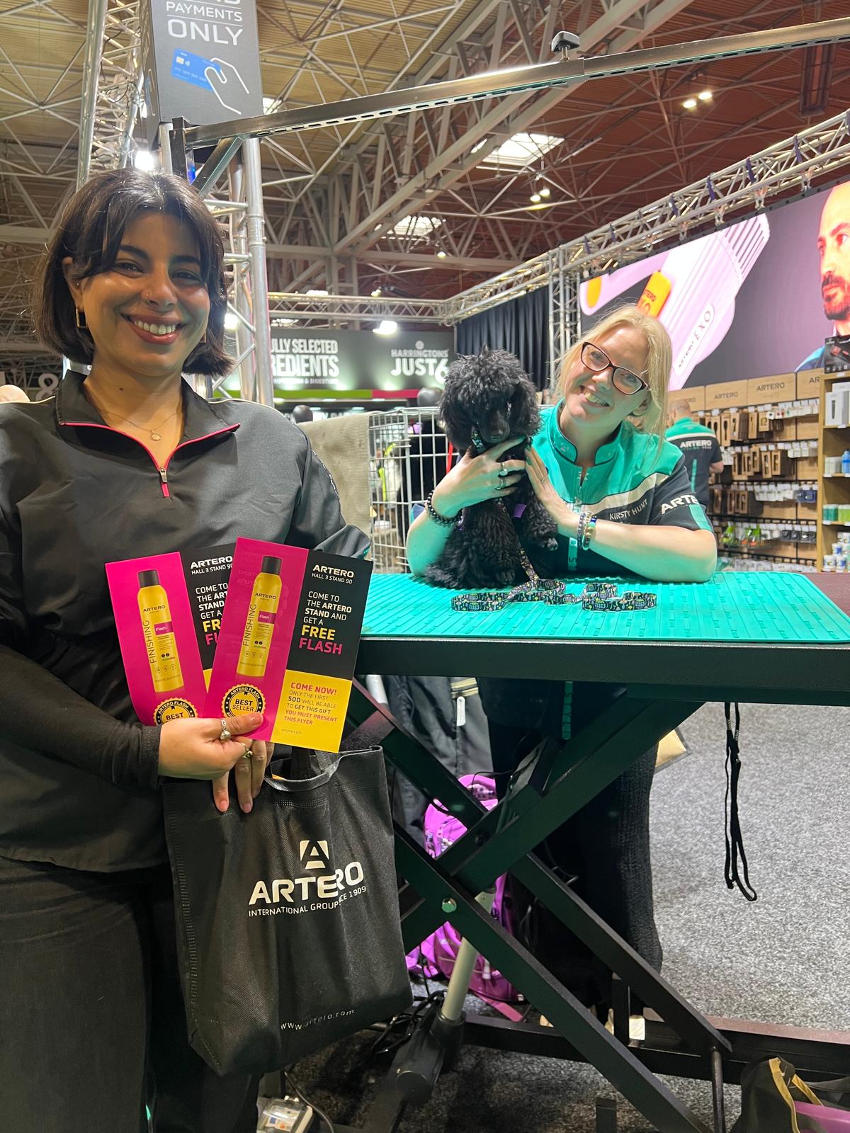 Exhibition team standing at Stand 90 during the show