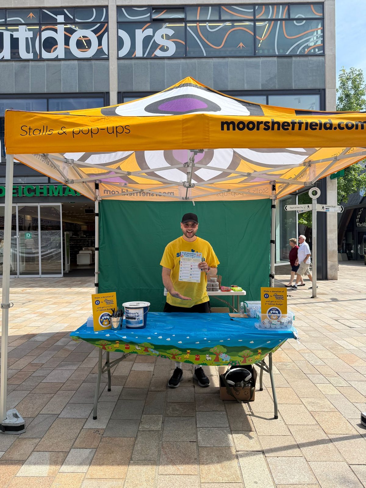 brand ambassadors running a family trail at The Moor in Sheffield
