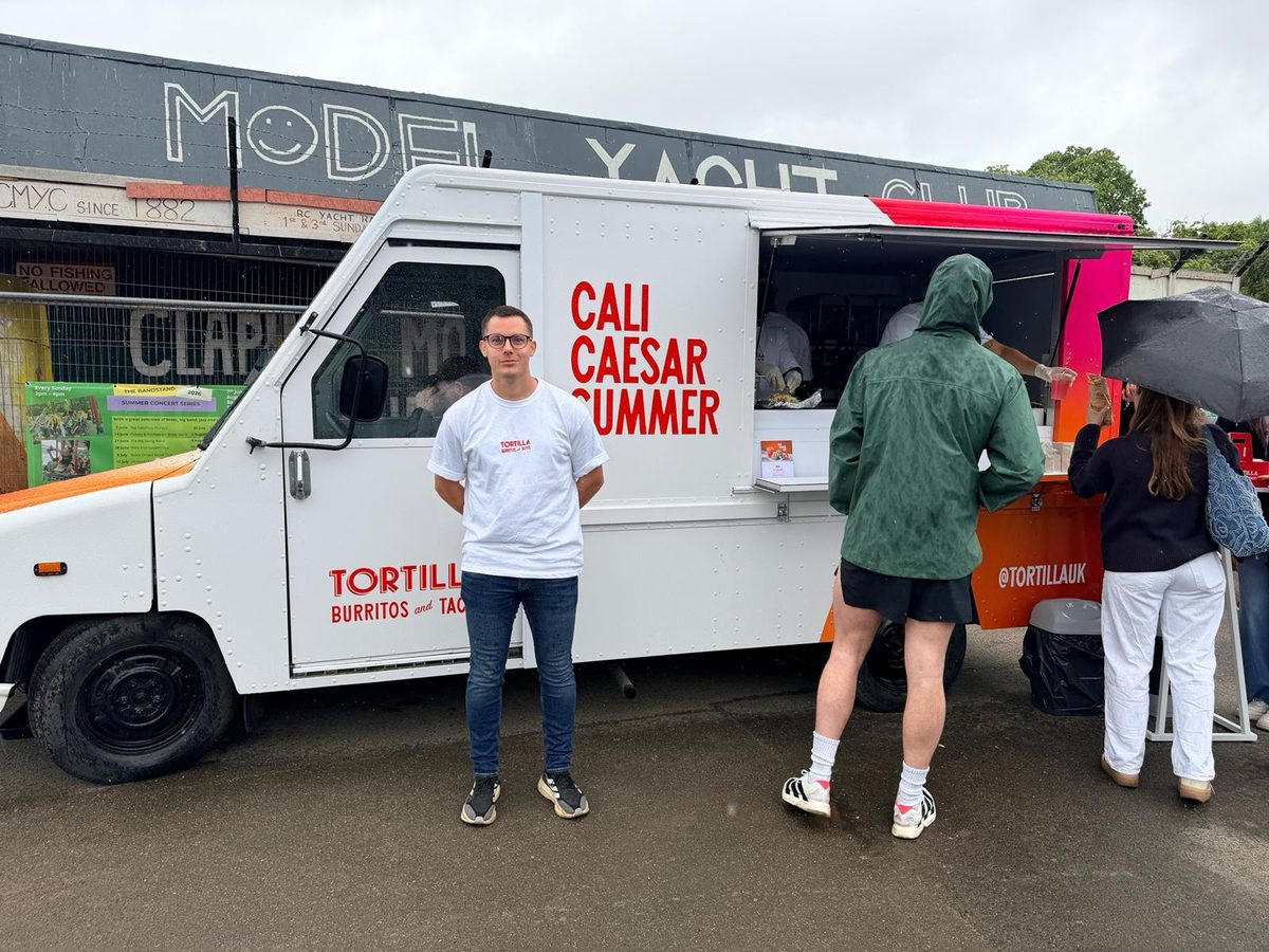brand ambassadors greeting visitors at the Tortilla food truck on Clapham Common