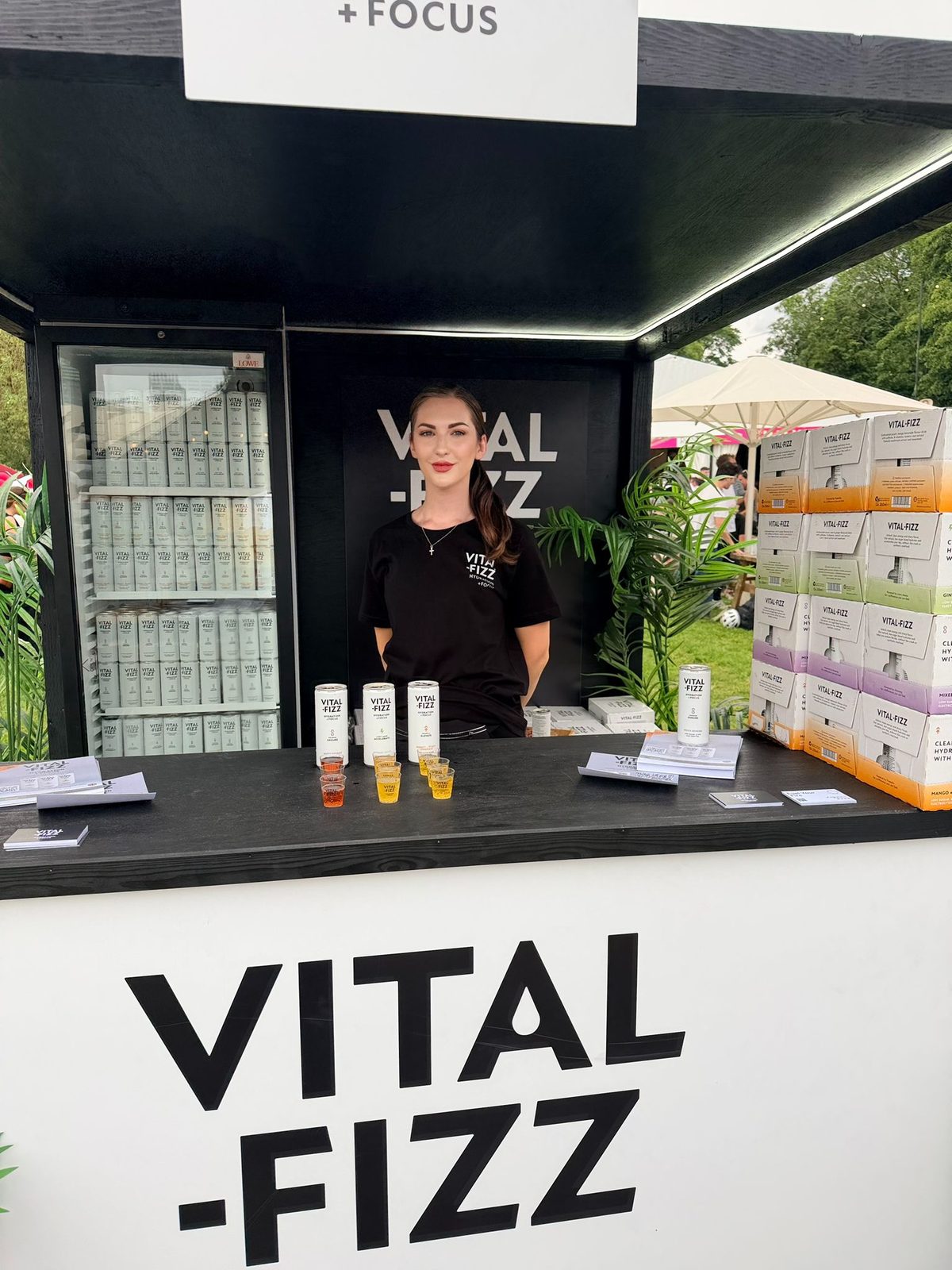 Executional sampling team serving visitors at a London food festival