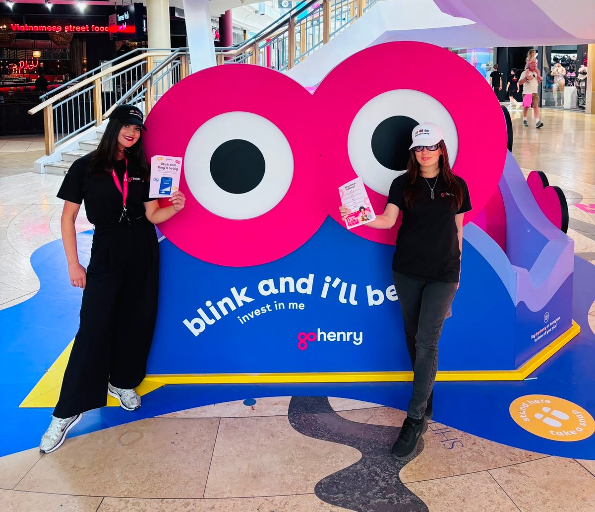 Brand team at the GoHenry activation in Bluewater shopping centre