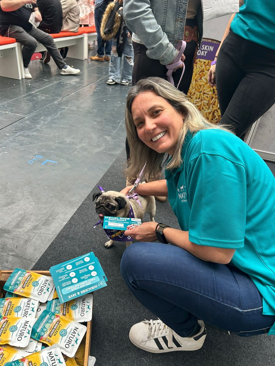 EXECUTIONAL staff on the Naturo Pet Food stand at Olympia London
