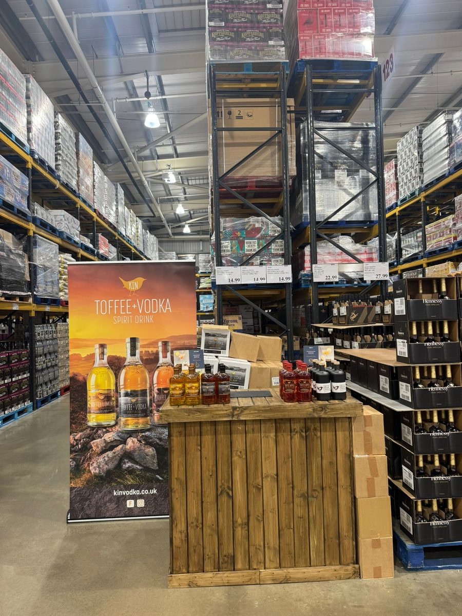 EXECUTIONAL demonstrator running a Kin Vodka tasting in a Costco warehouse
