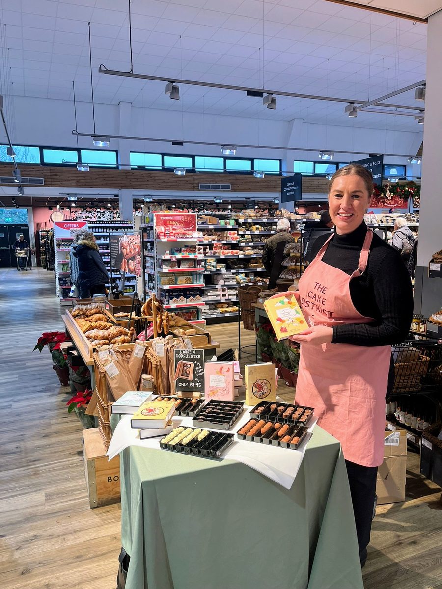 EXECUTIONAL tasting staff running a House of Dorchester chocolate tasting in a Booths store